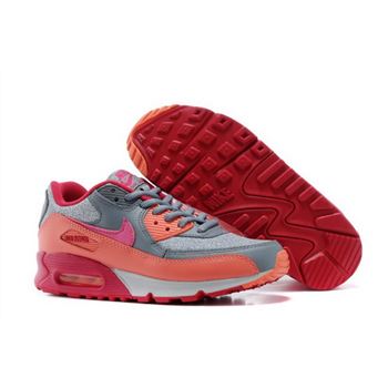 Air Max 90 Womens Shoes Gray Orange Red Hot On Sale Ireland